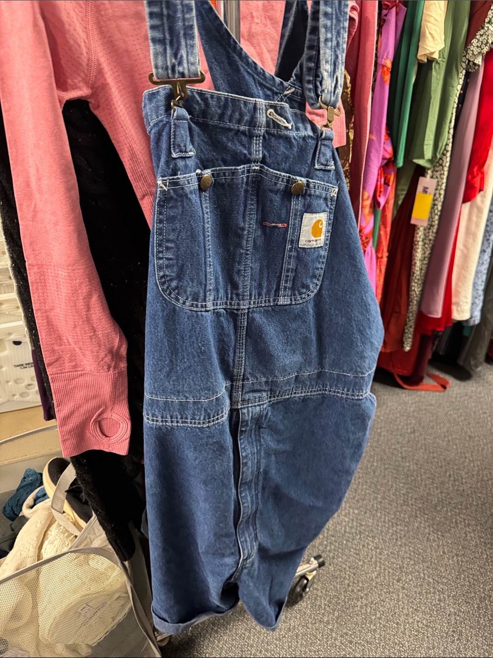 Carhartt denim short overalls men’s 48 (hemmed) // 091907